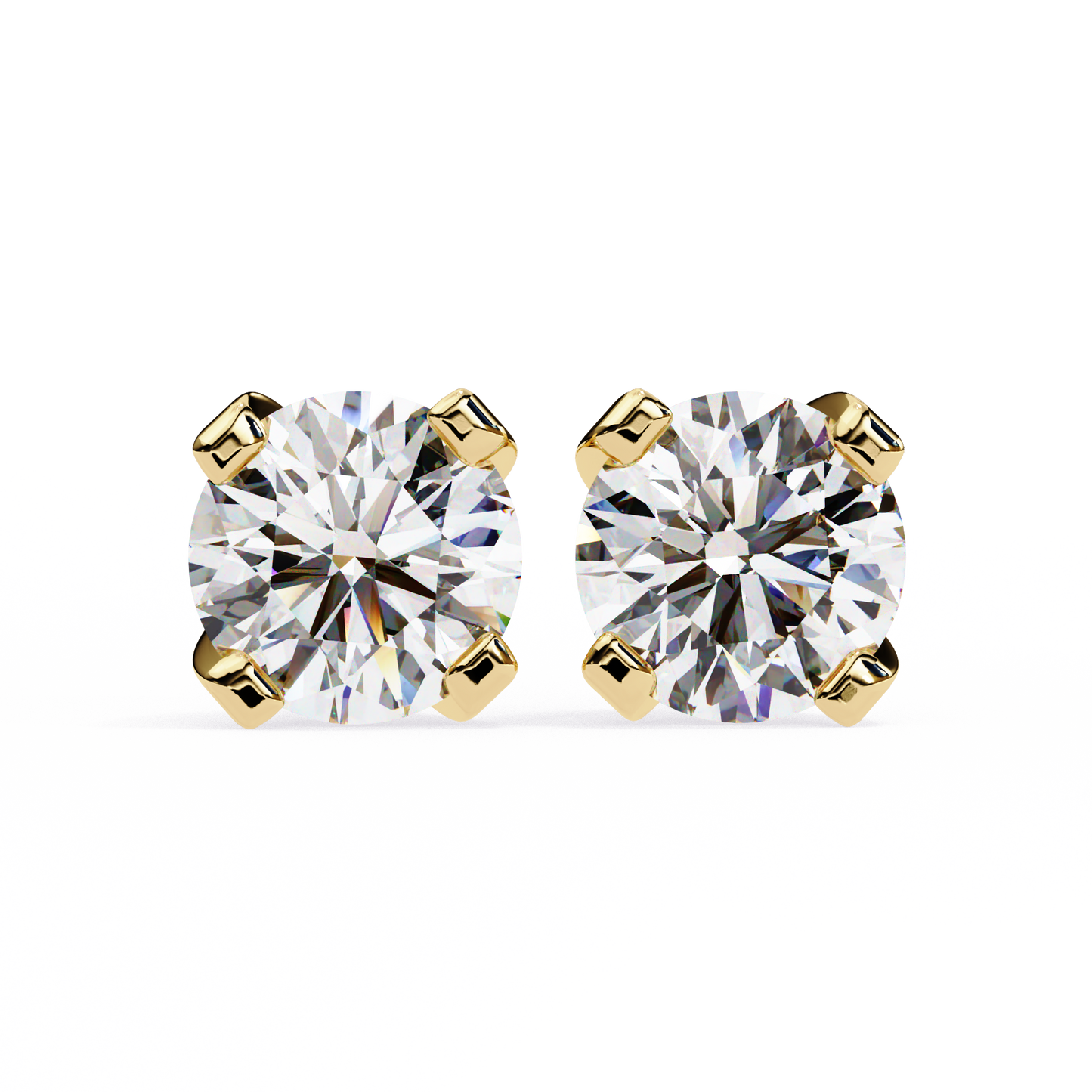 Devotelle Solitaire Diamond Earrings