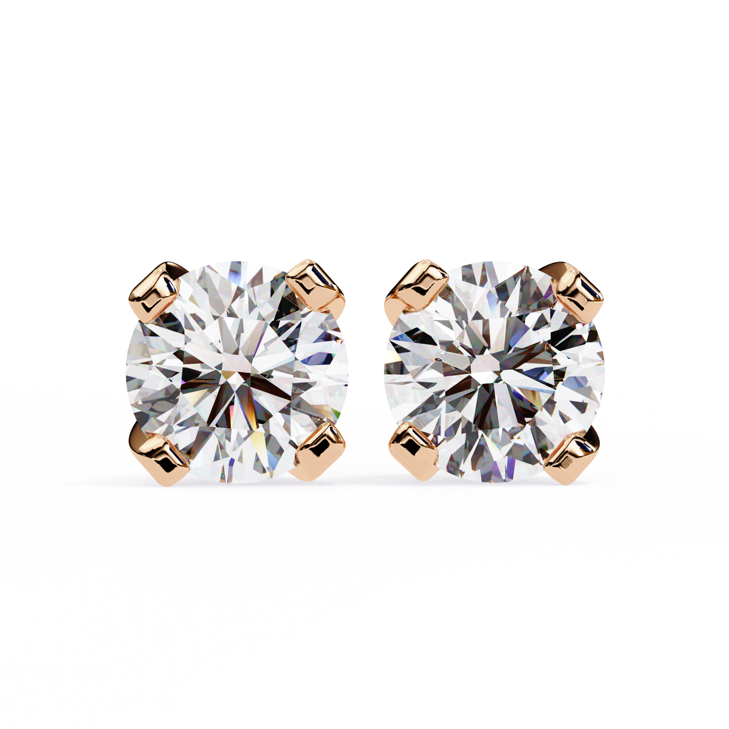 Devotelle Solitaire Diamond Earrings