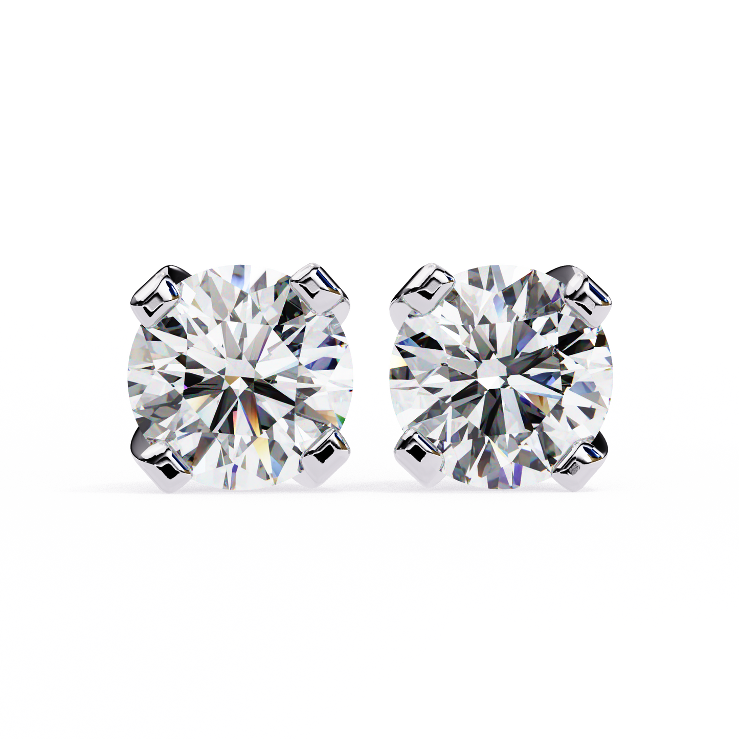 Devotelle Solitaire Diamond Earrings