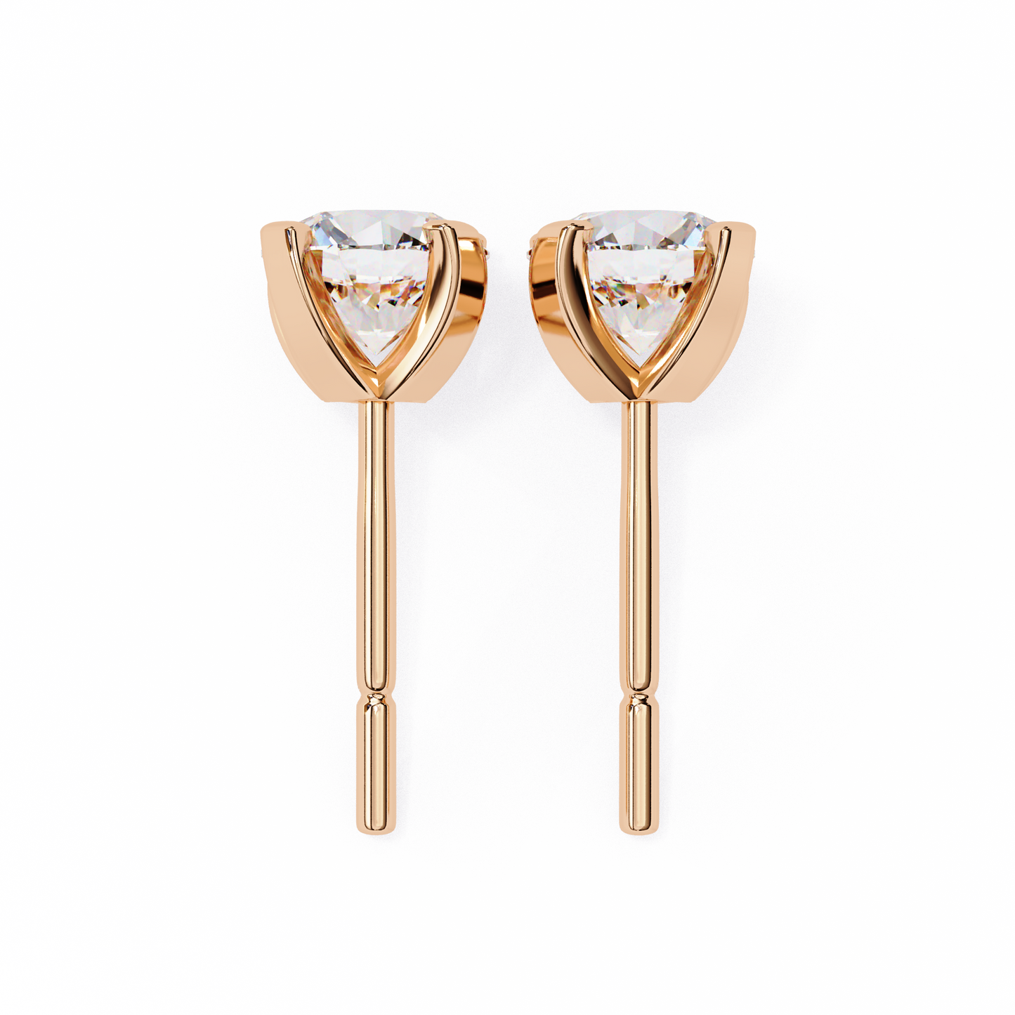 Devotelle Solitaire Diamond Earrings