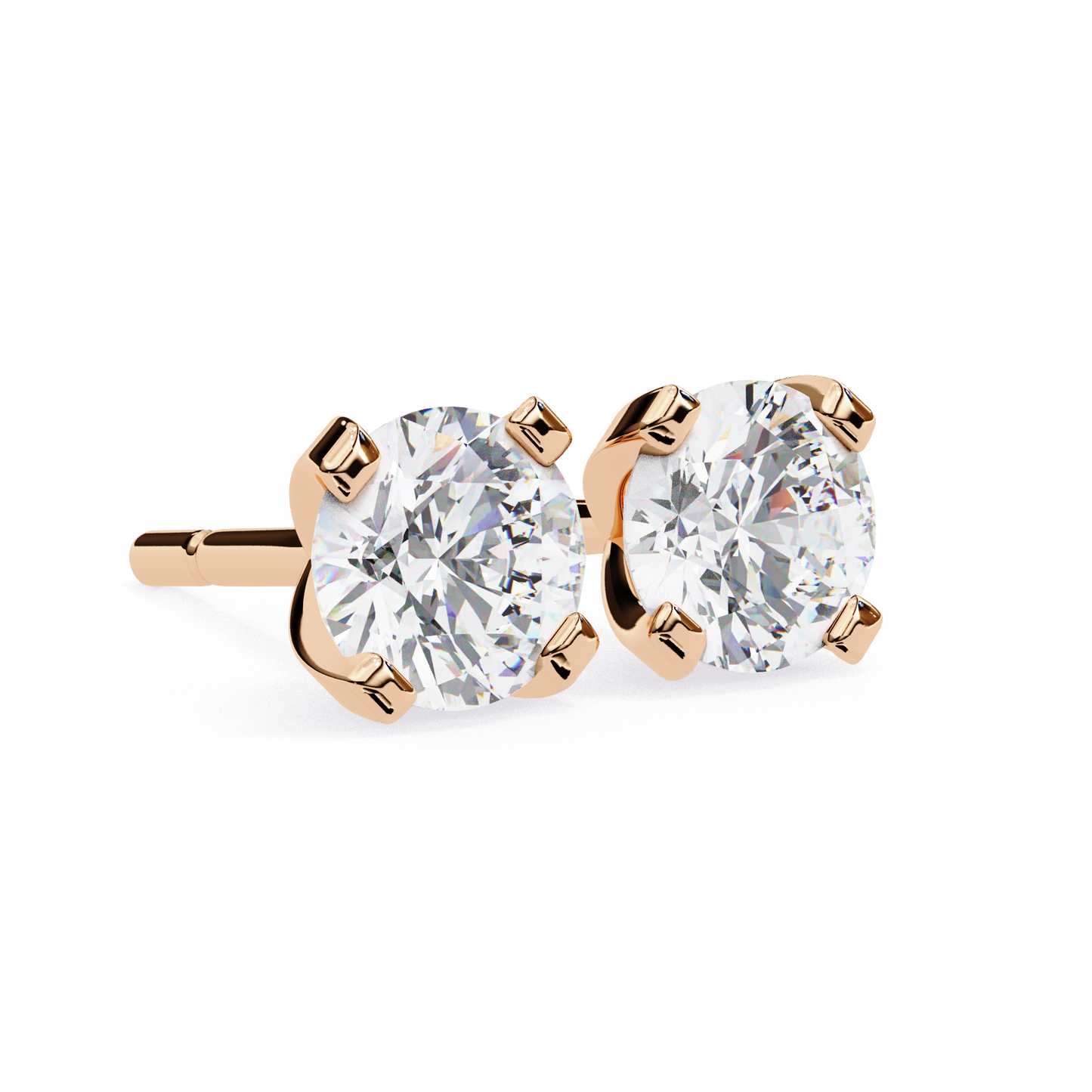 Devotelle Solitaire Diamond Earrings