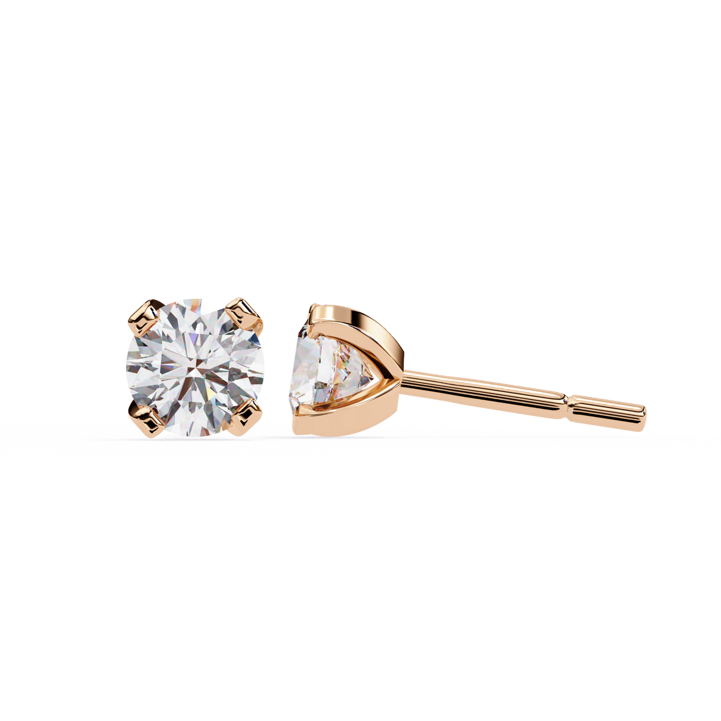 Devotelle Solitaire Diamond Earrings