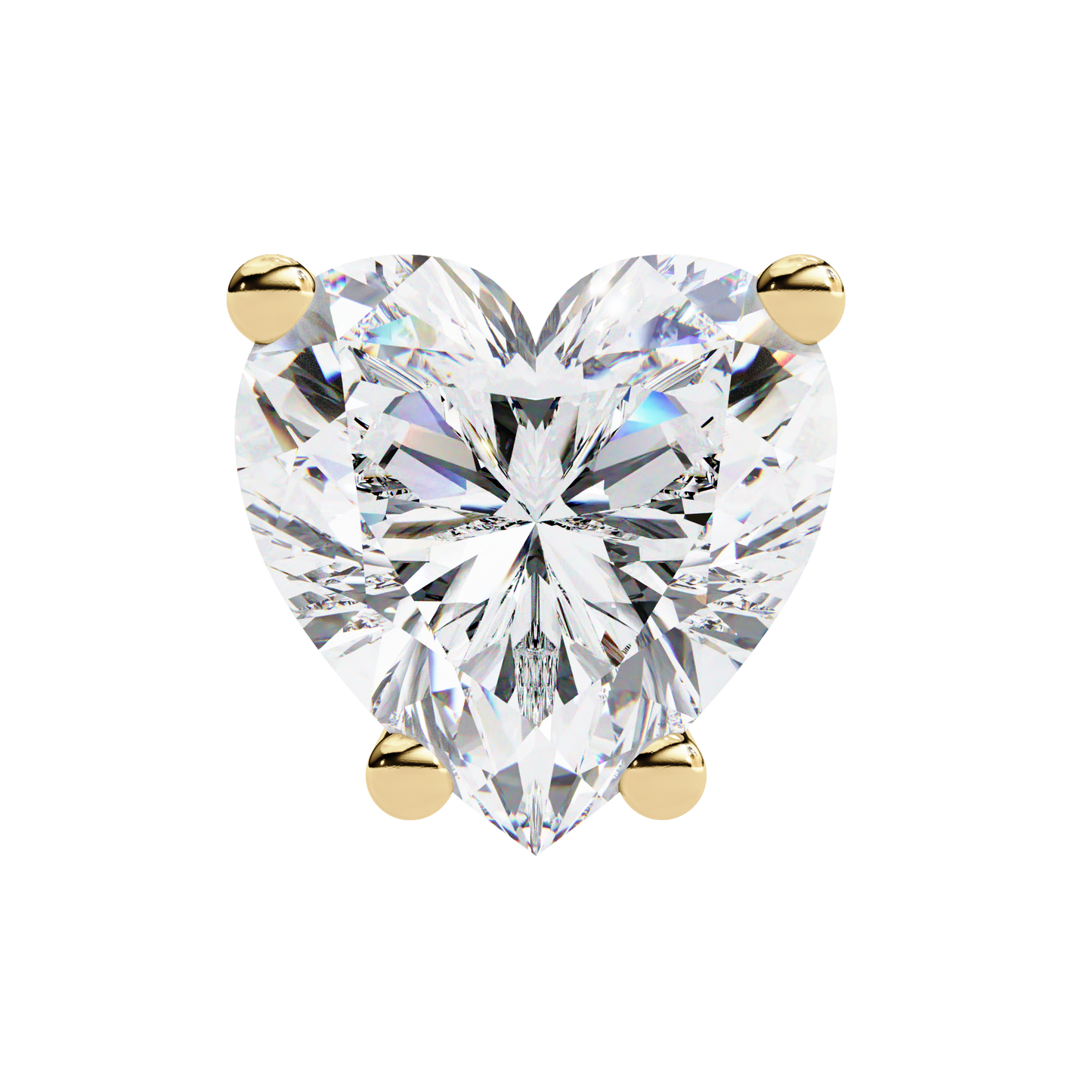 Forever One Heart Cut Solitaire Studs