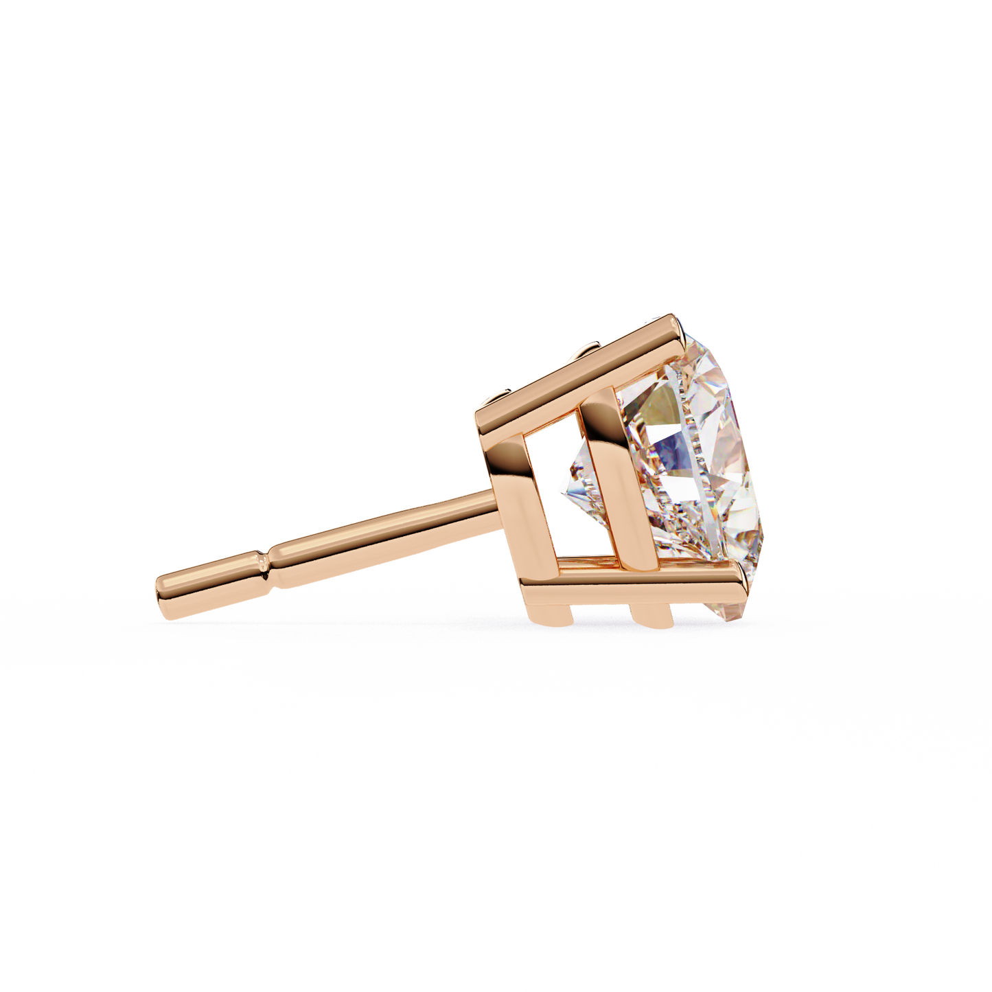 Forever One Heart Cut Solitaire Studs