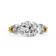 Flutter Glow Cushion Solitaire Ring