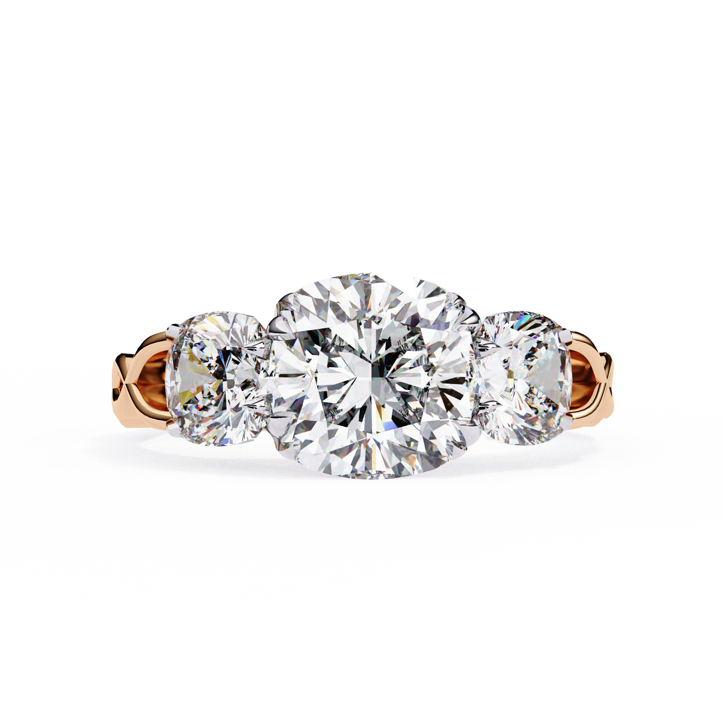 Flutter Glow Cushion Solitaire Ring