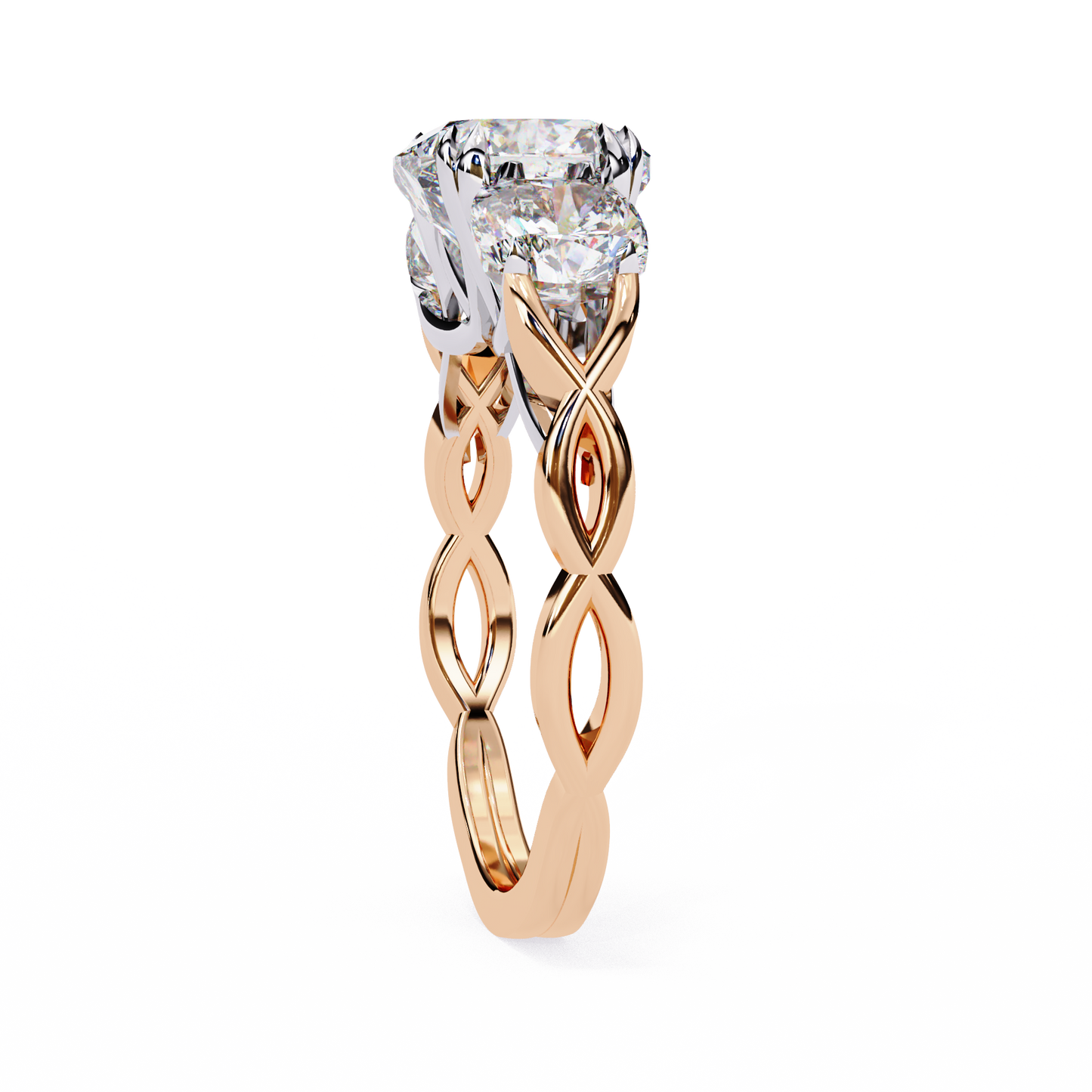 Flutter Glow Cushion Solitaire Ring