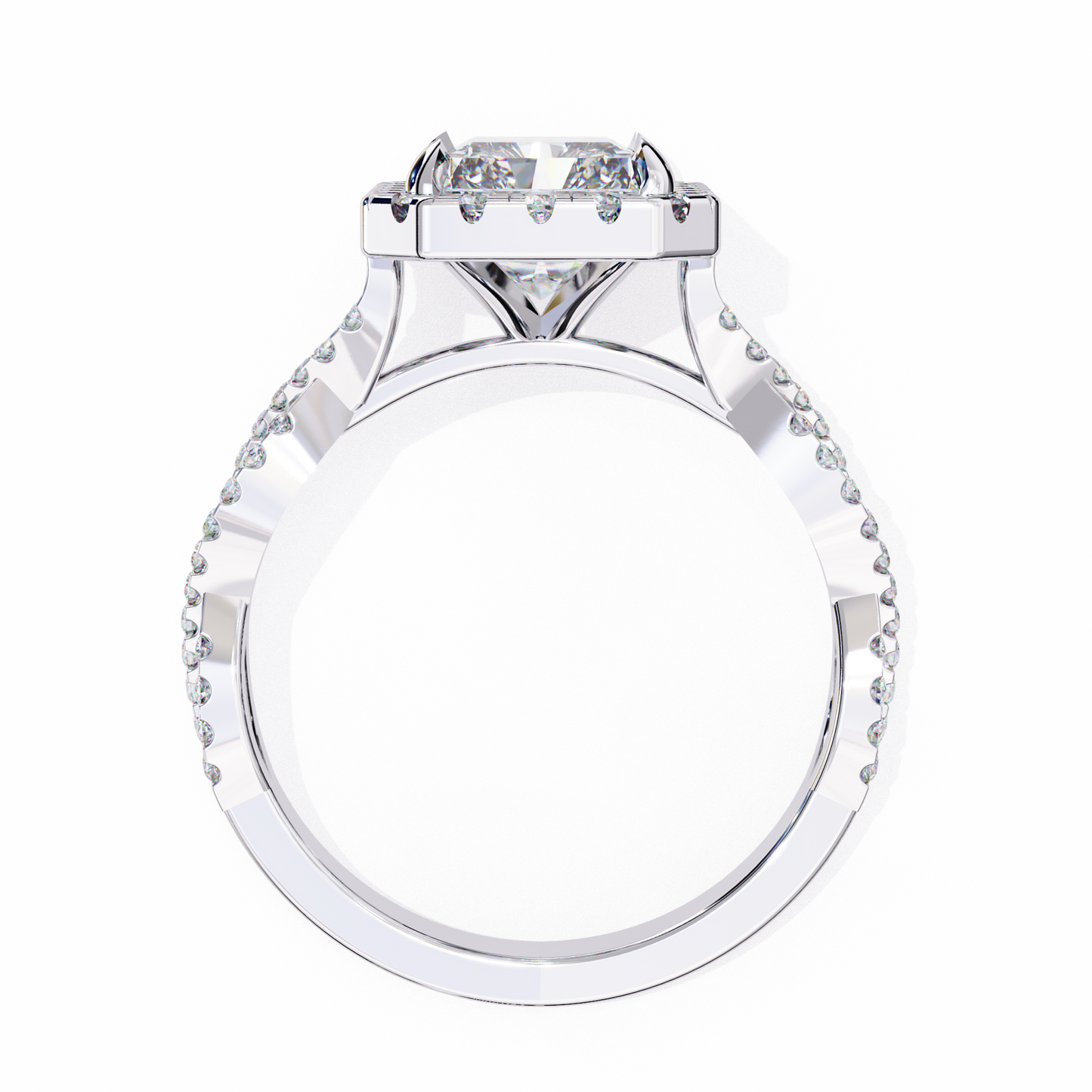 Alma Serena Radiant Solitaire Ring
