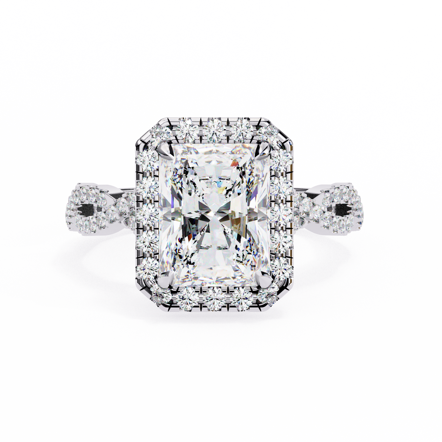 Alma Serena Radiant Solitaire Ring