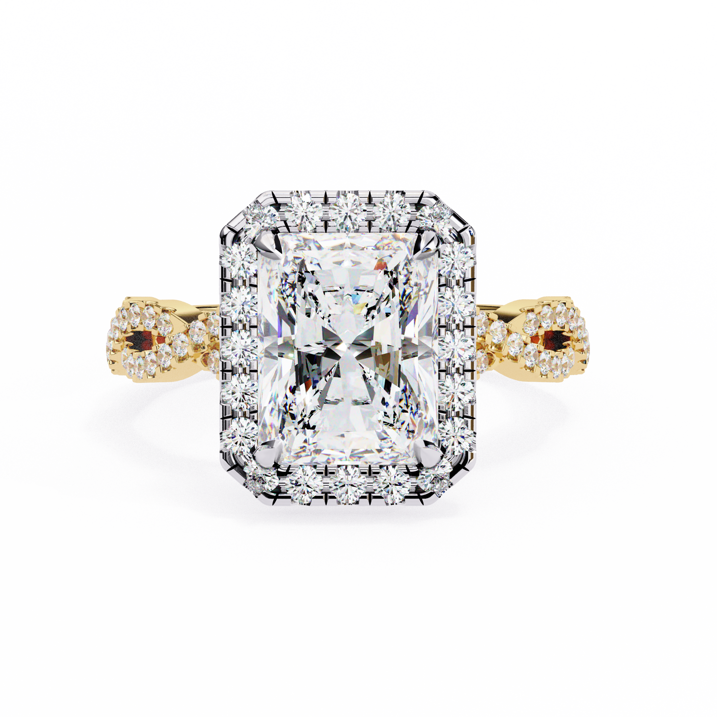 Alma Serena Radiant Solitaire Ring