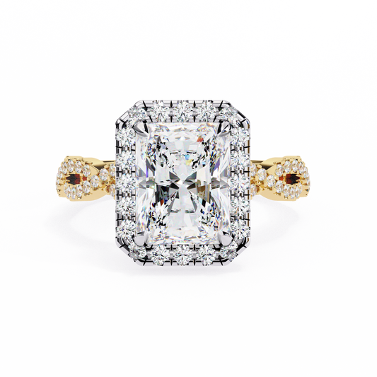 Alma Serena Radiant Solitaire Ring