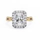 Alma Serena Radiant Solitaire Ring