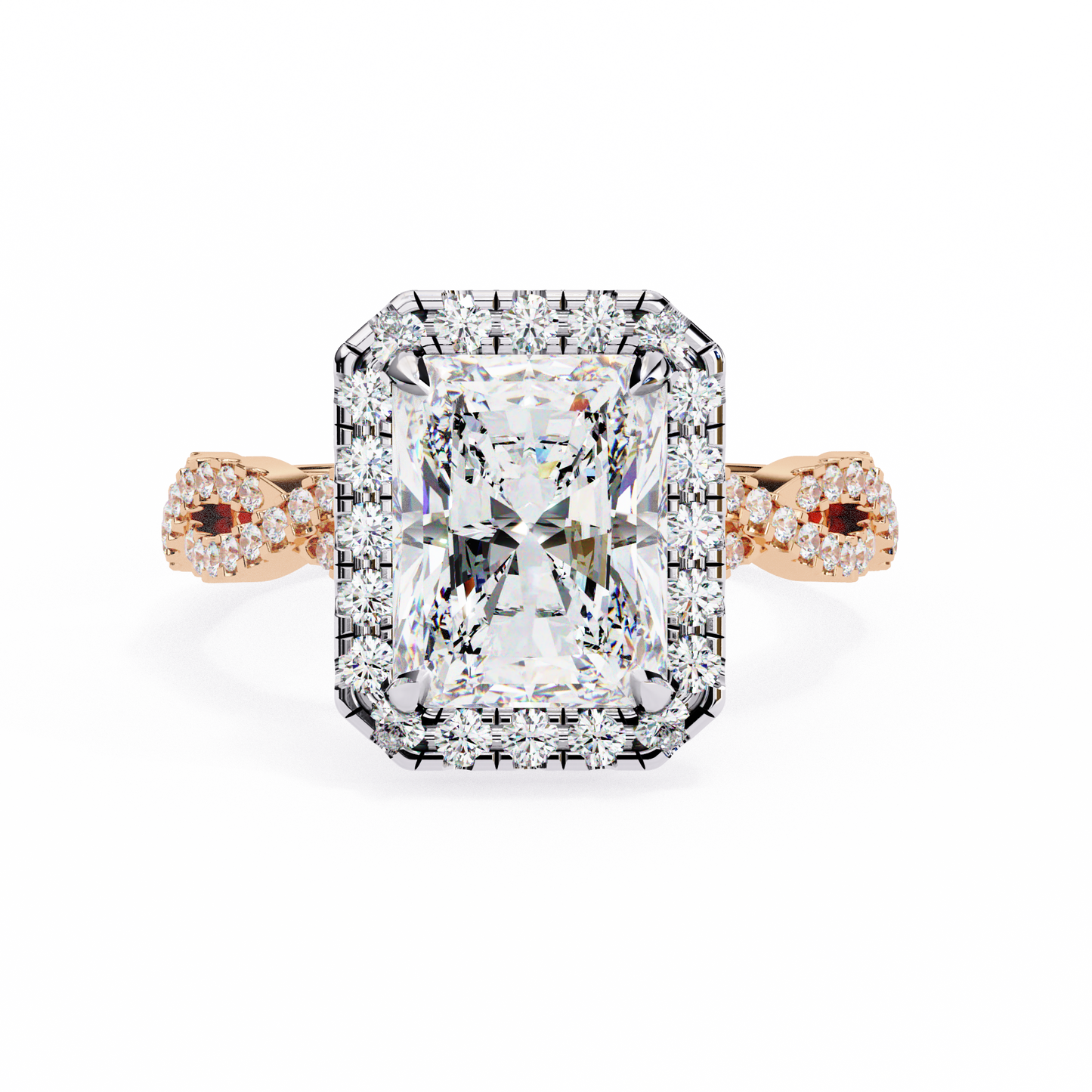 Alma Serena Radiant Solitaire Ring