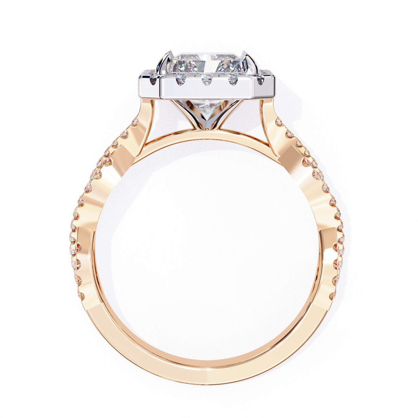 Alma Serena Radiant Solitaire Ring