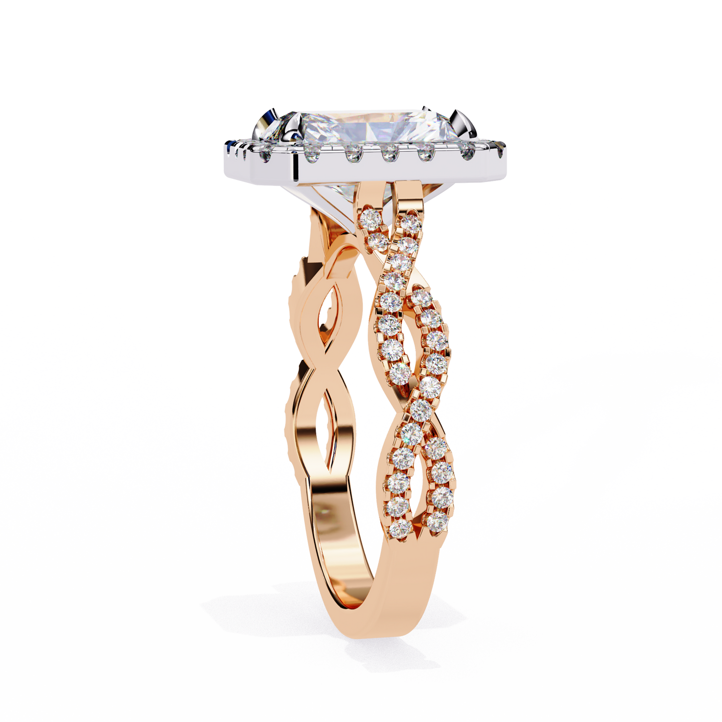 Alma Serena Radiant Solitaire Ring