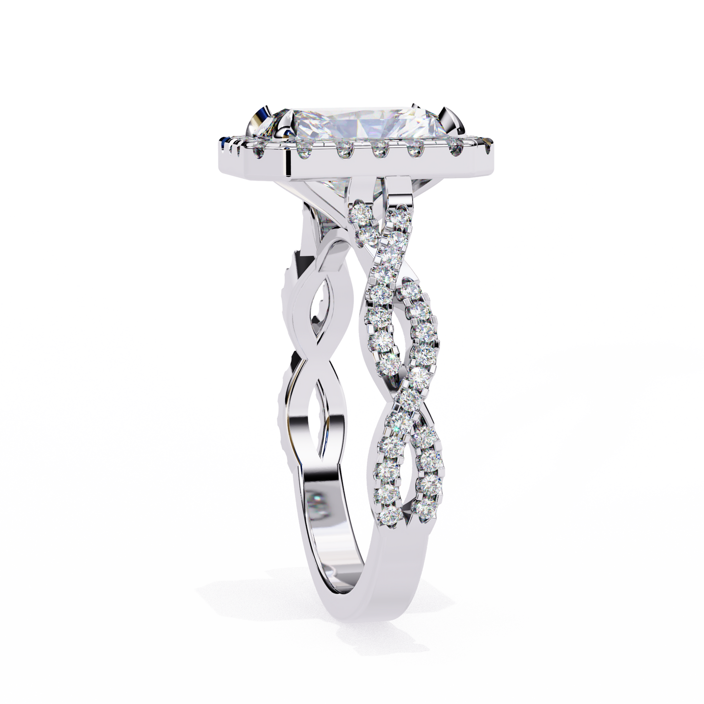 Alma Serena Radiant Solitaire Ring
