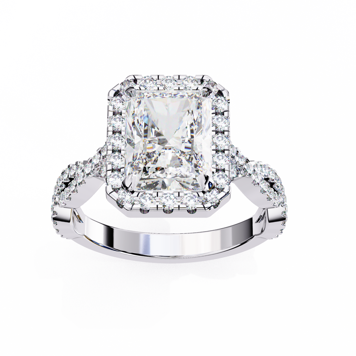 Alma Serena Radiant Solitaire Ring
