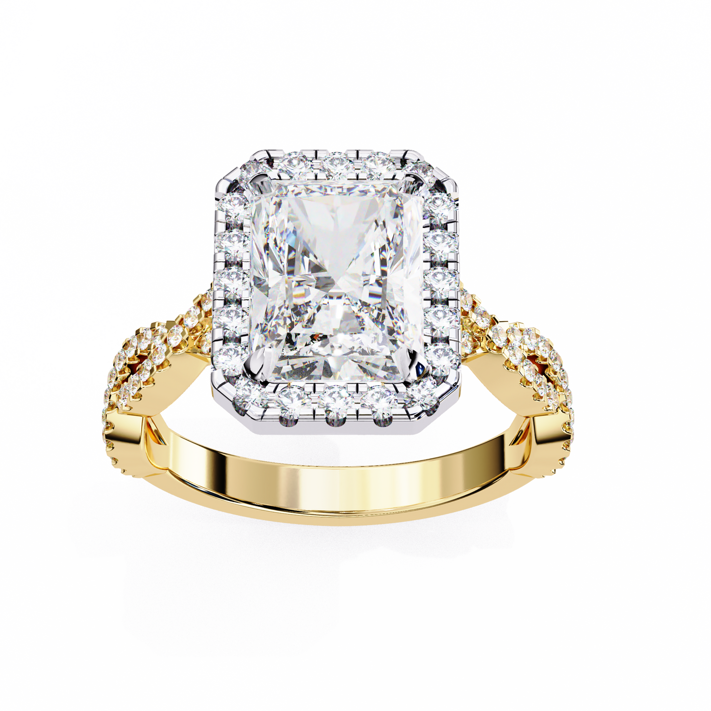 Alma Serena Radiant Solitaire Ring