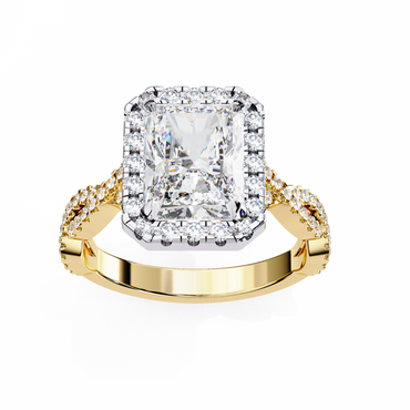 Alma Serena Radiant Solitaire Ring