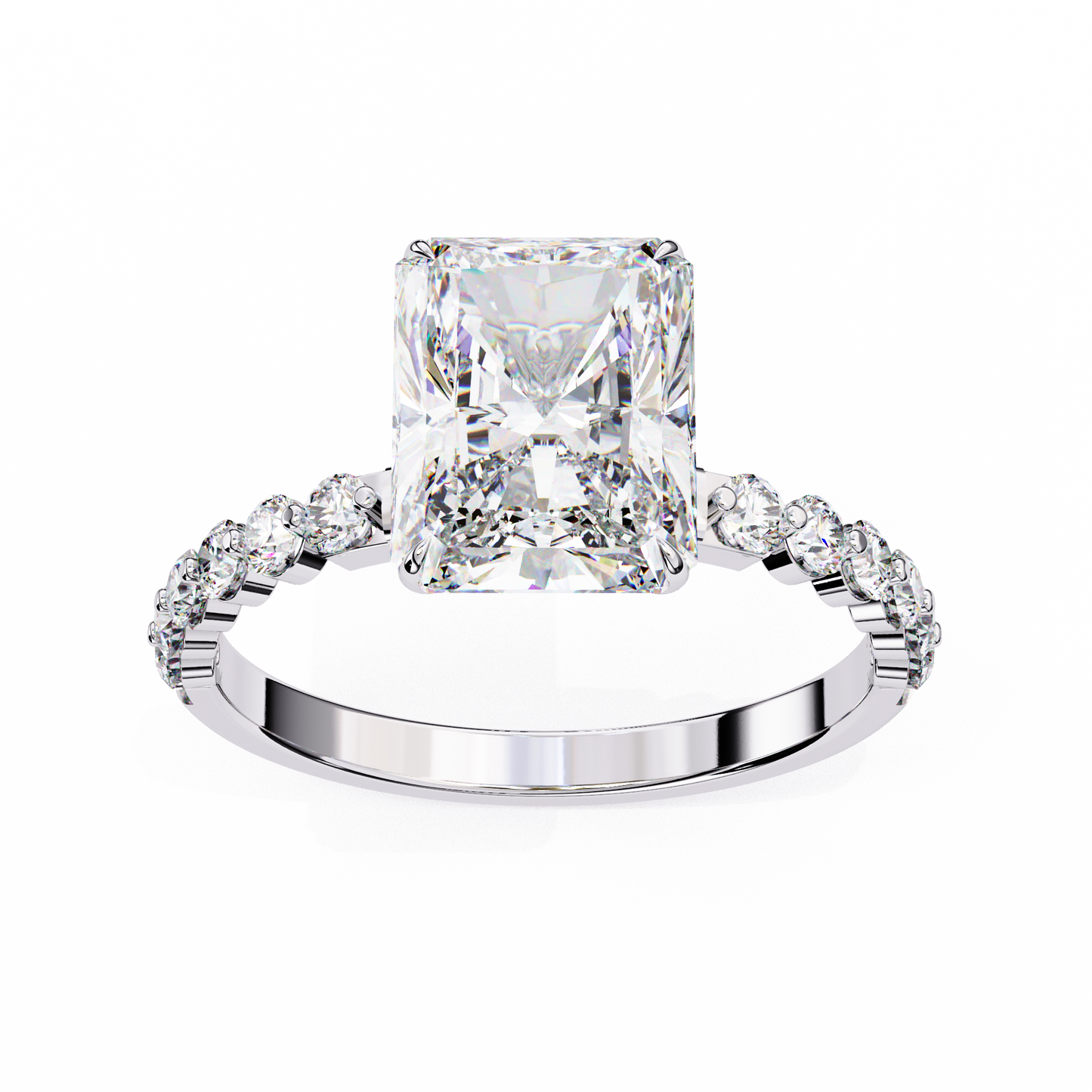 Tesoro Brillante Radiant Solitaire Ring