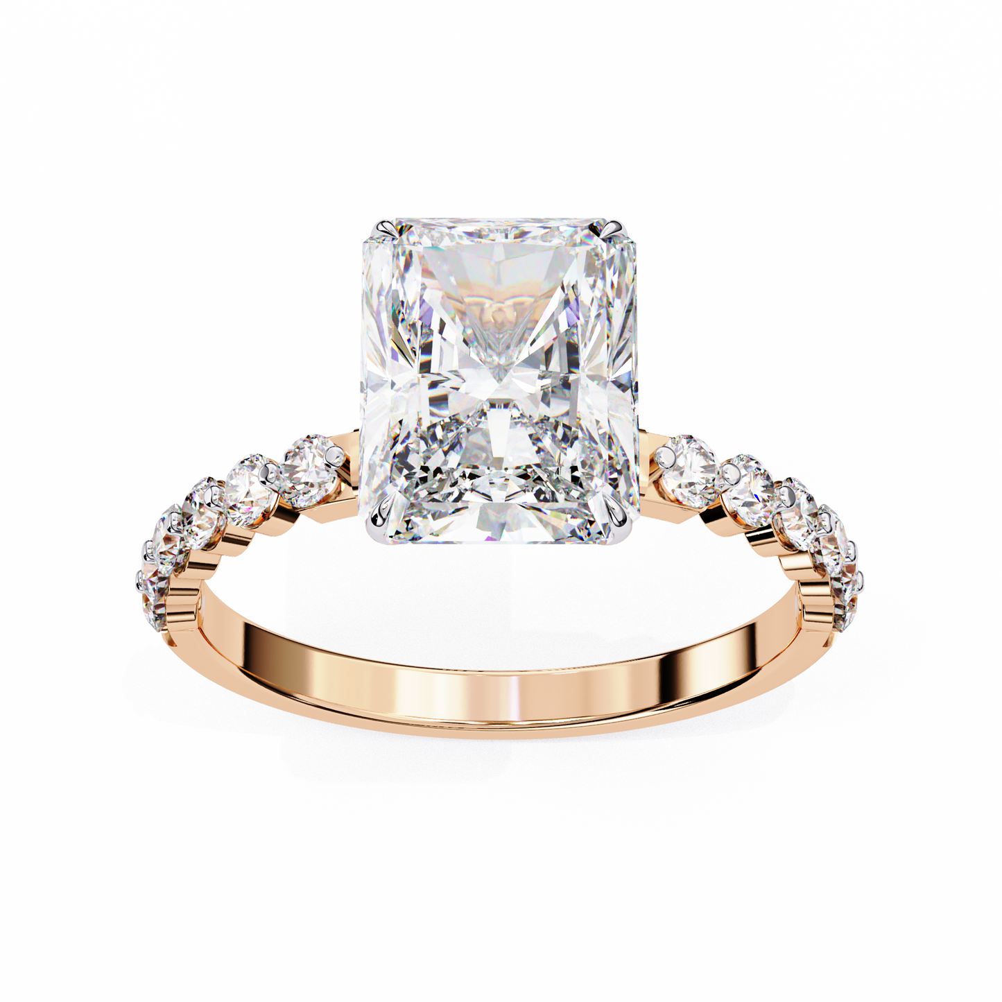 Tesoro Brillante Radiant Solitaire Ring