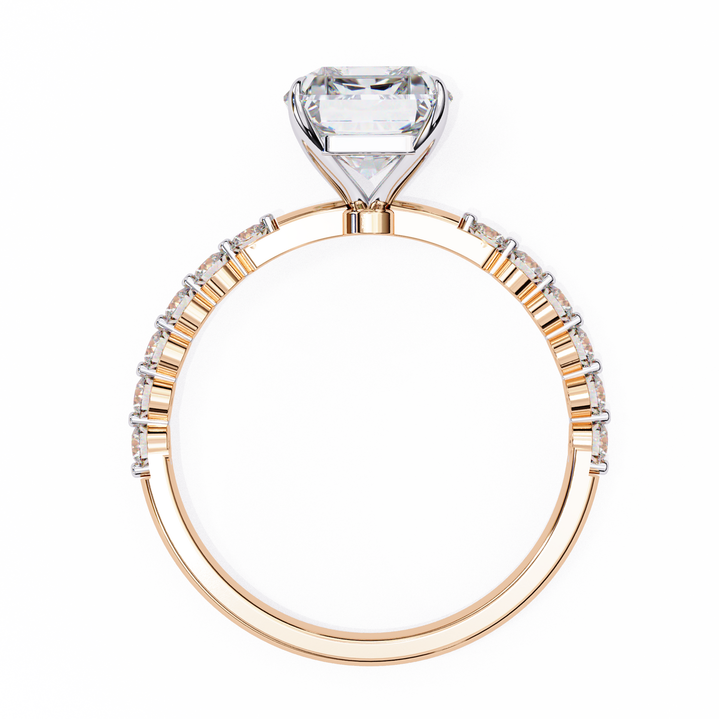Tesoro Brillante Radiant Solitaire Ring