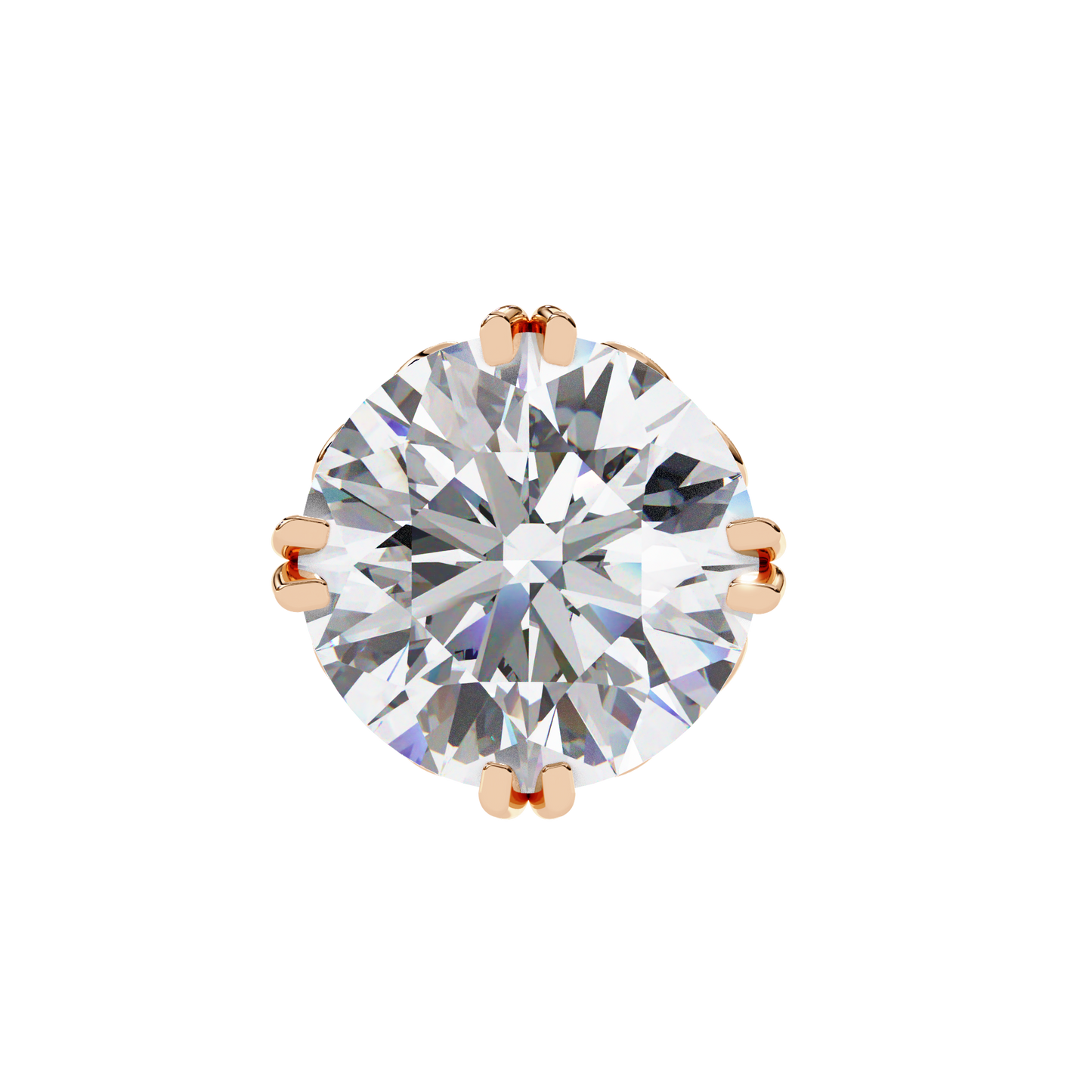 Gioia Pura Round Solitaire Studs