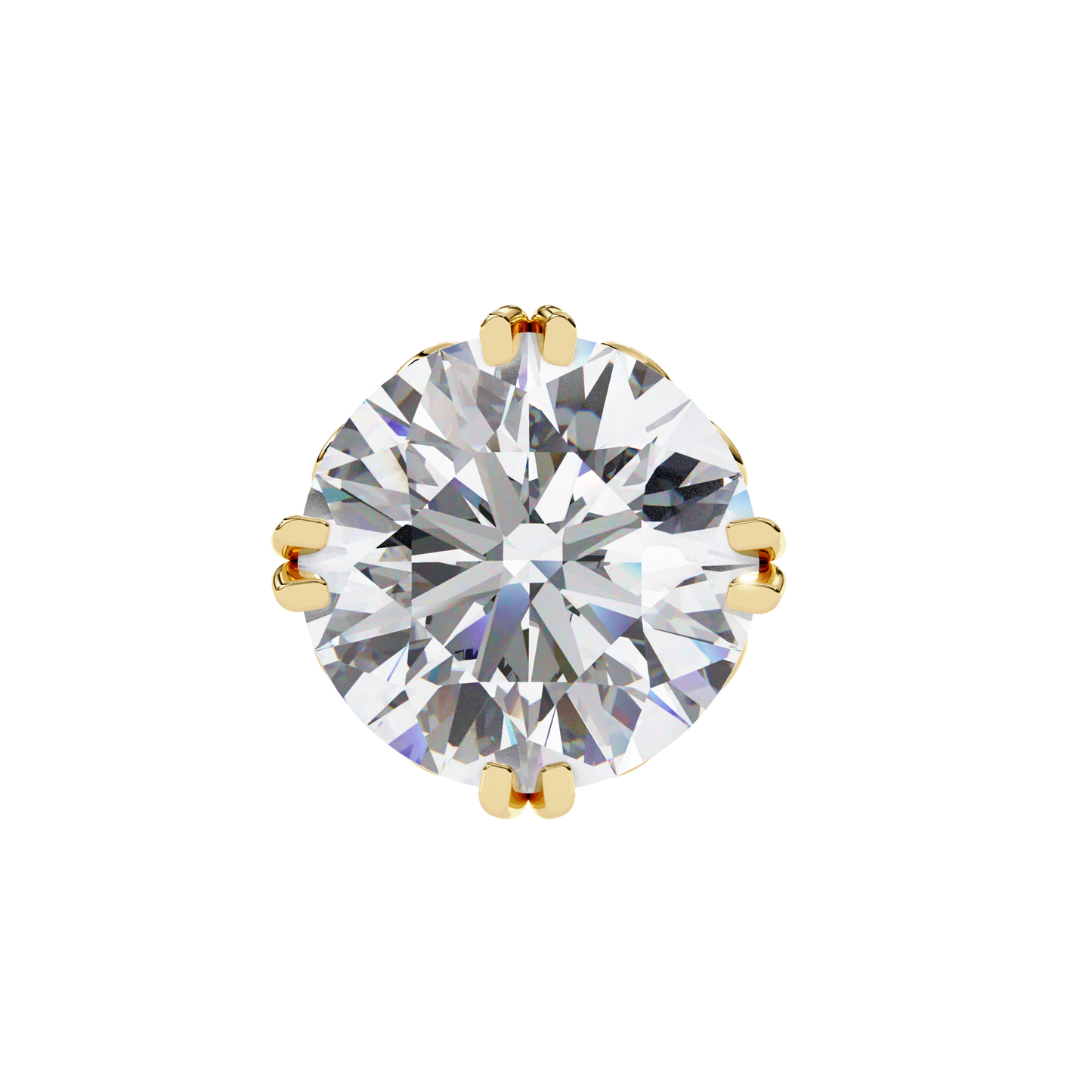 Gioia Pura Round Solitaire Studs