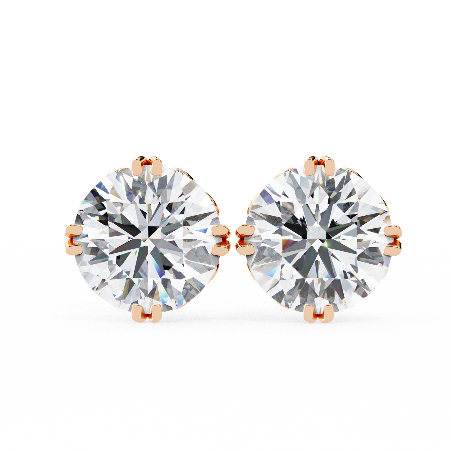Gioia Pura Round Solitaire Studs
