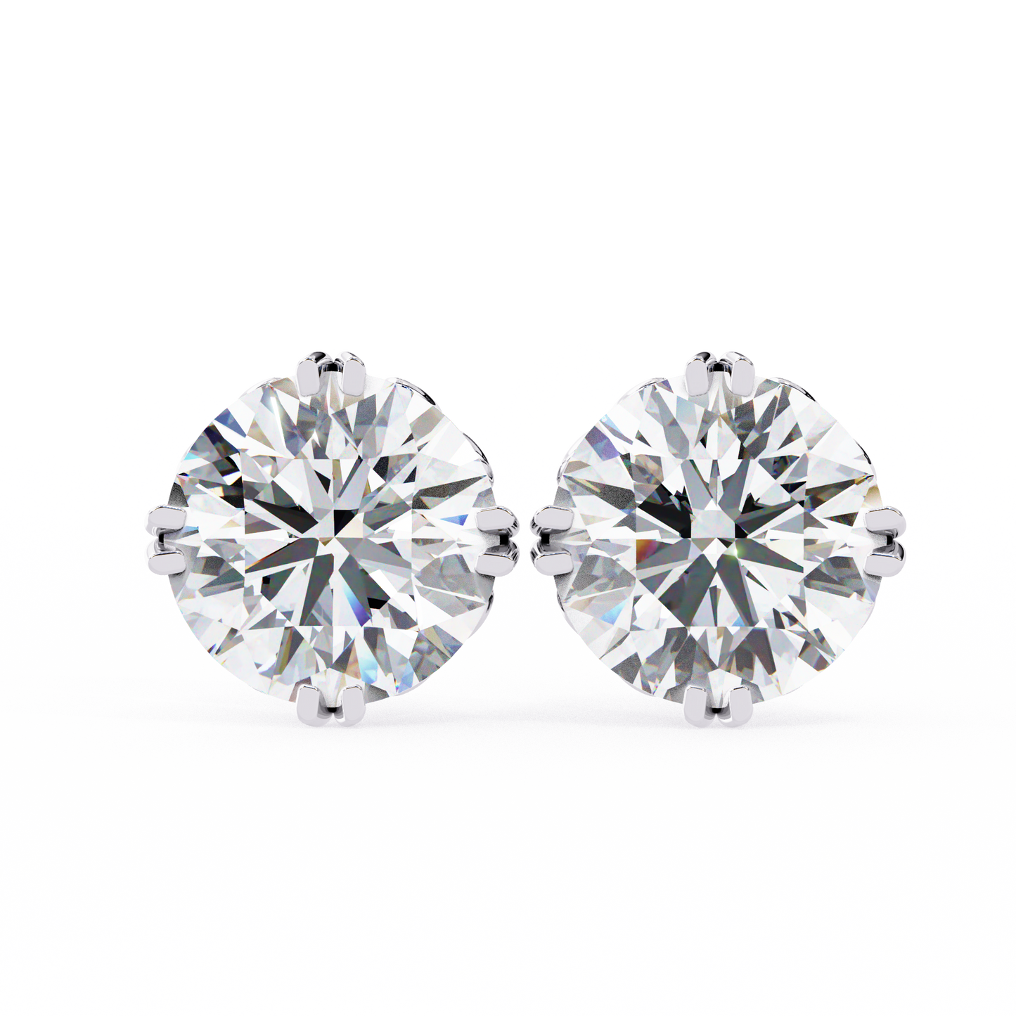 Gioia Pura Round Solitaire Studs