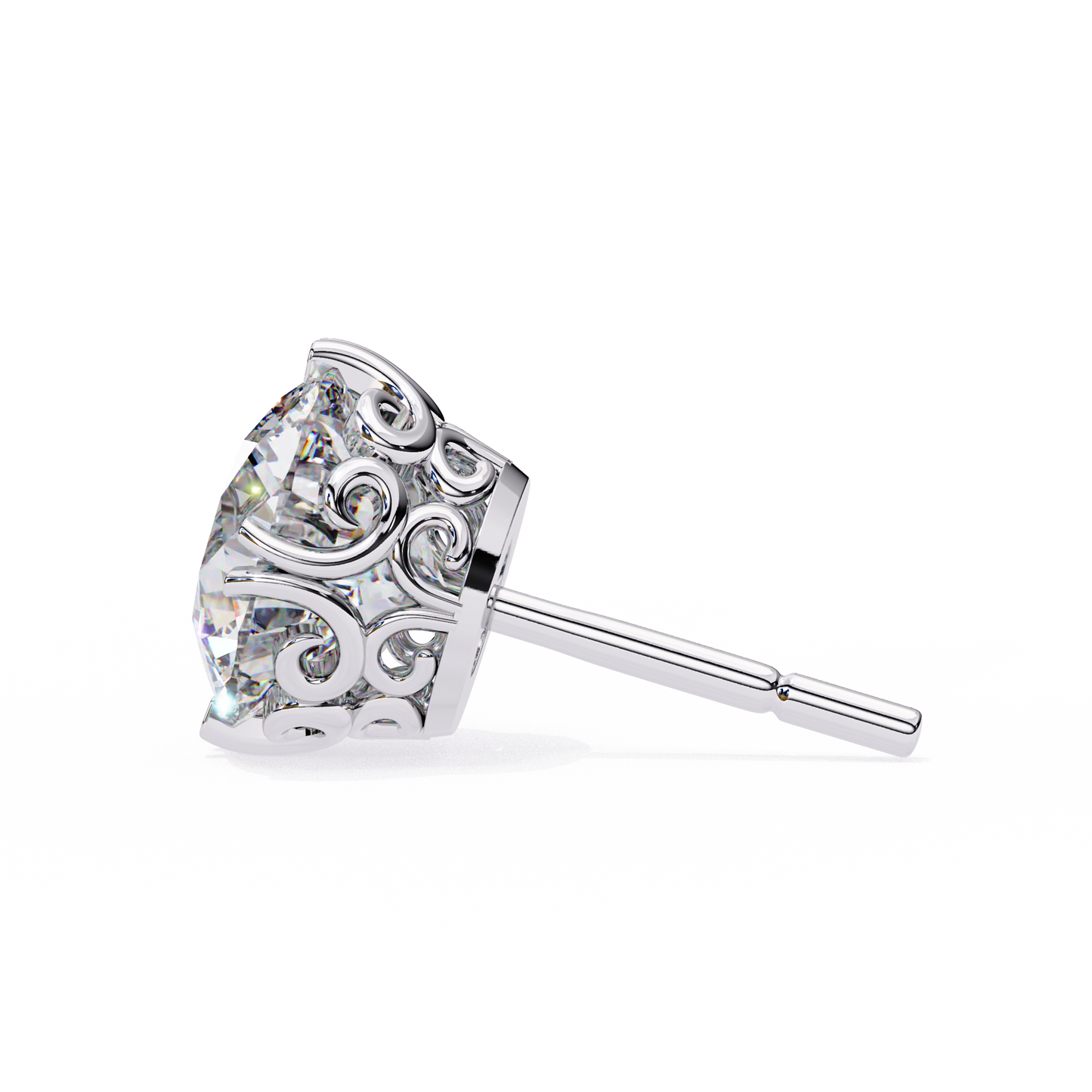 Gioia Pura Round Solitaire Studs