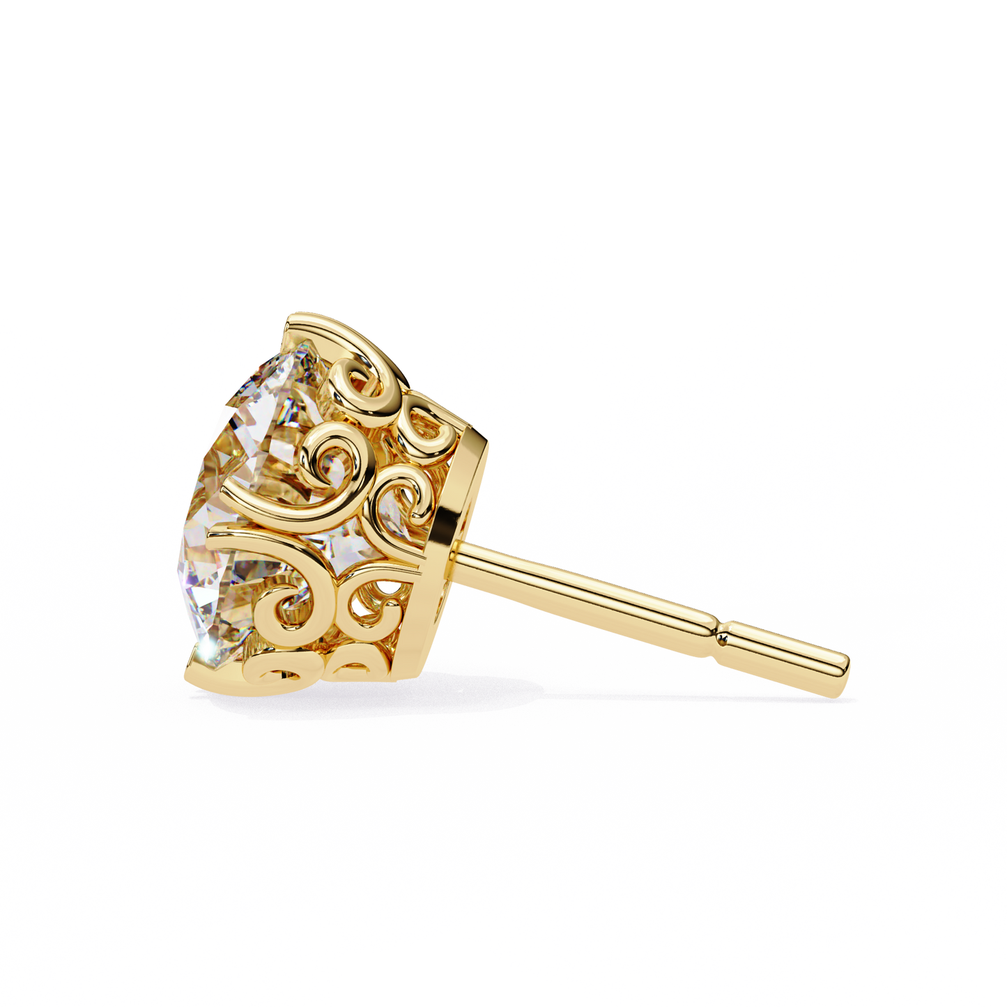 Gioia Pura Round Solitaire Studs