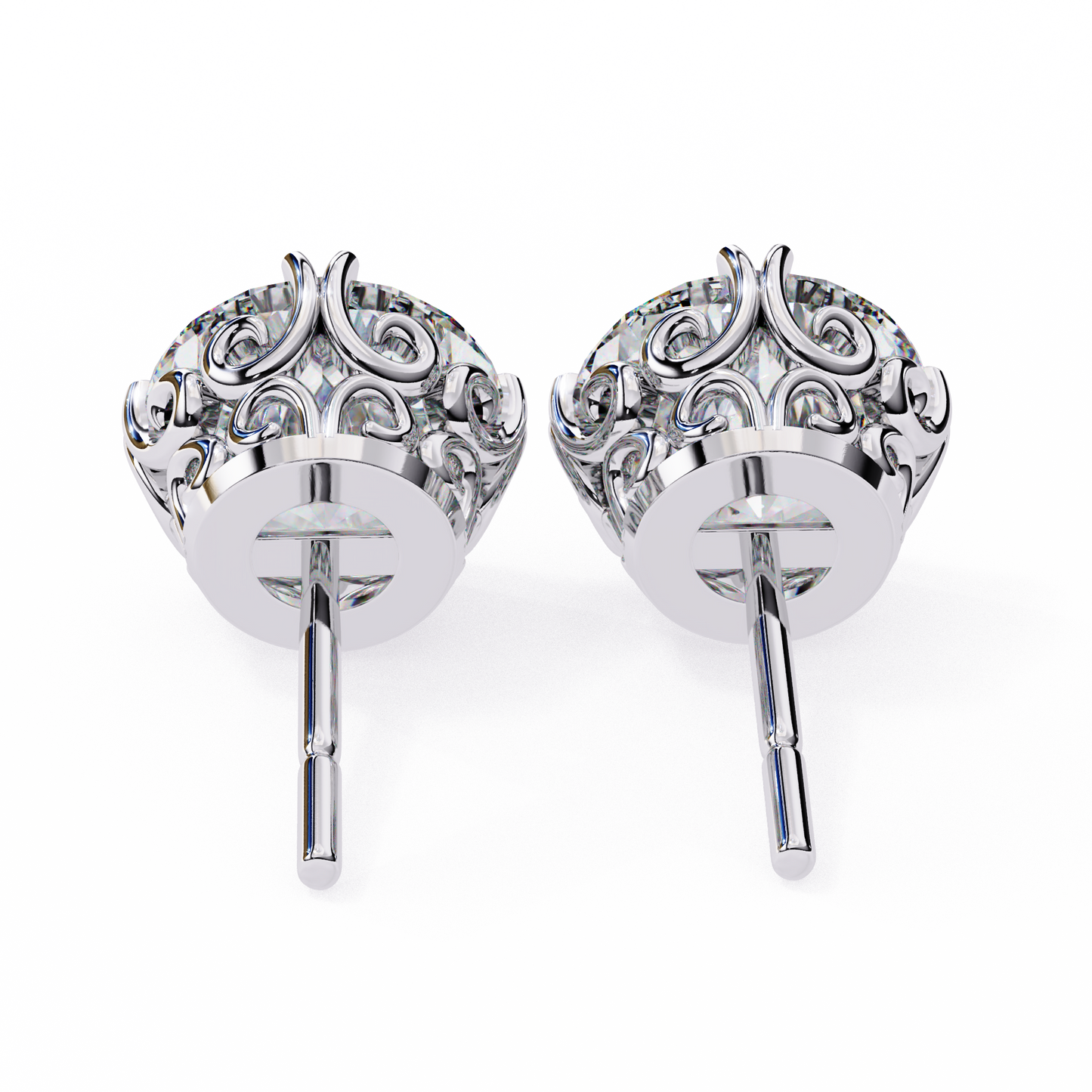 Gioia Pura Round Solitaire Studs
