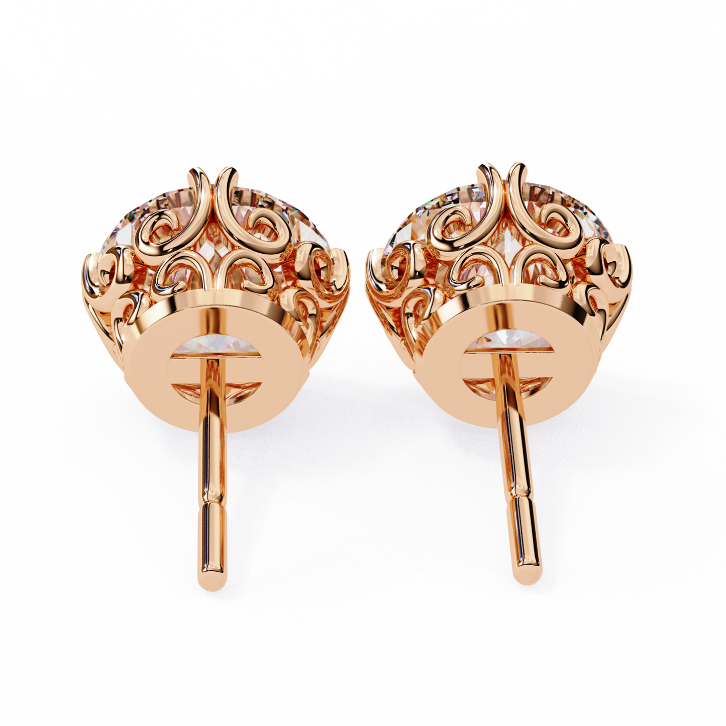 Gioia Pura Round Solitaire Studs