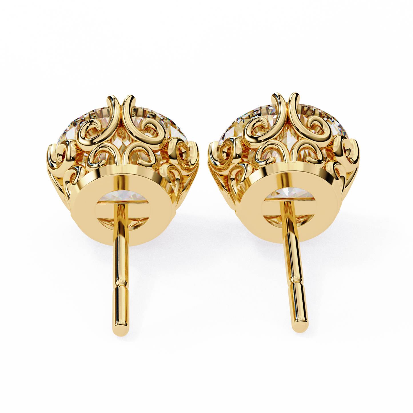 Gioia Pura Round Solitaire Studs