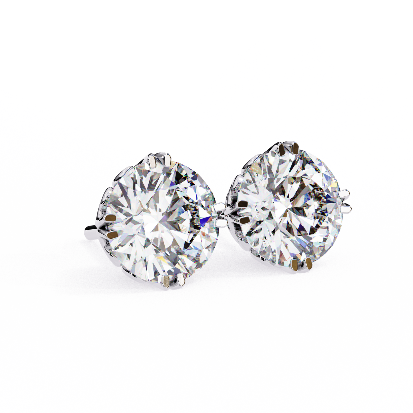 Gioia Pura Round Solitaire Studs