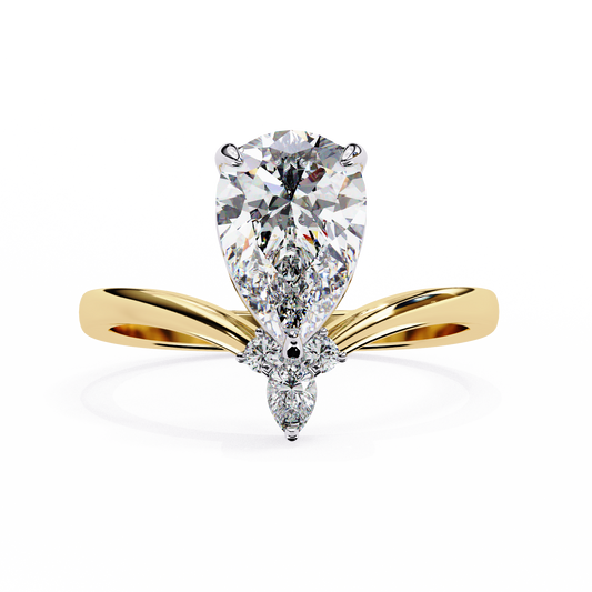 Duchess Aurevo Pear Solitaire Ring