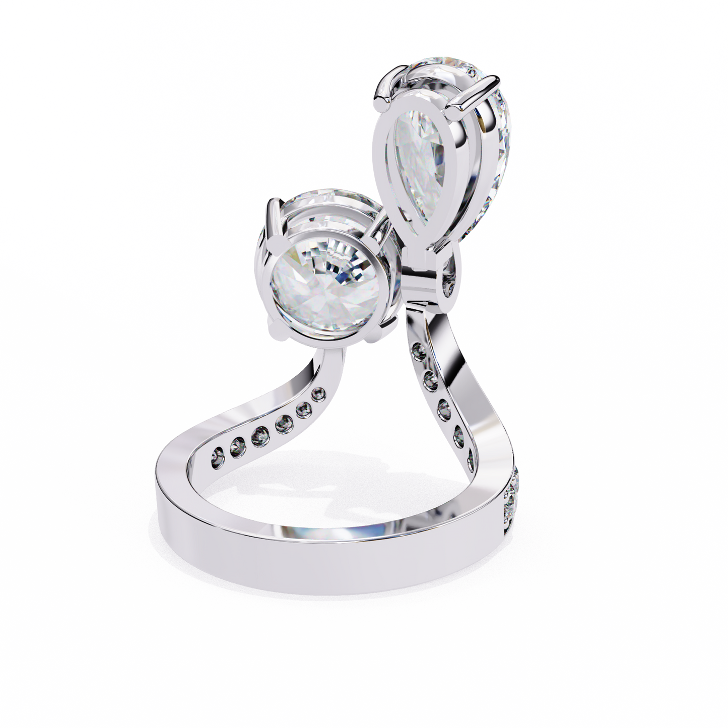 Adoria Lumiere Toi-et-Moi Solitaire Ring