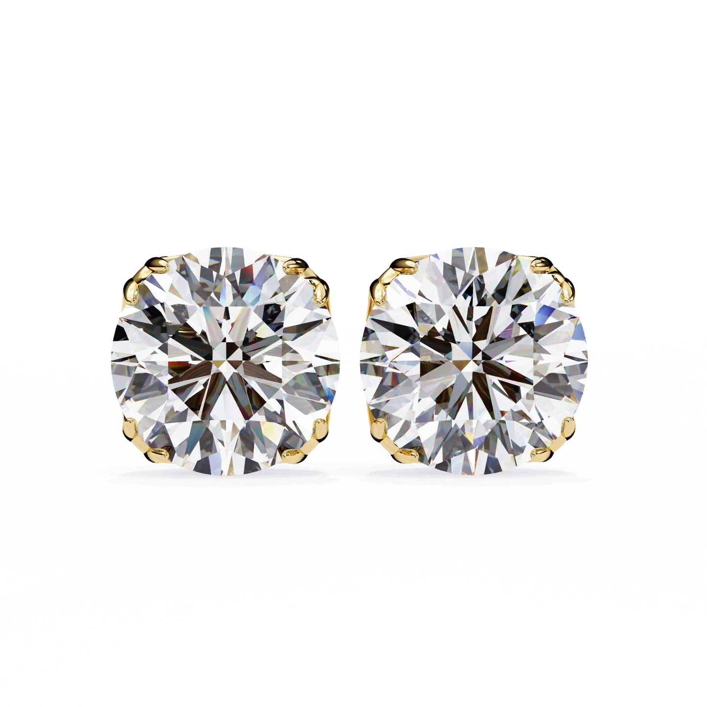 Signature Spark Cushion Solitaire Studs