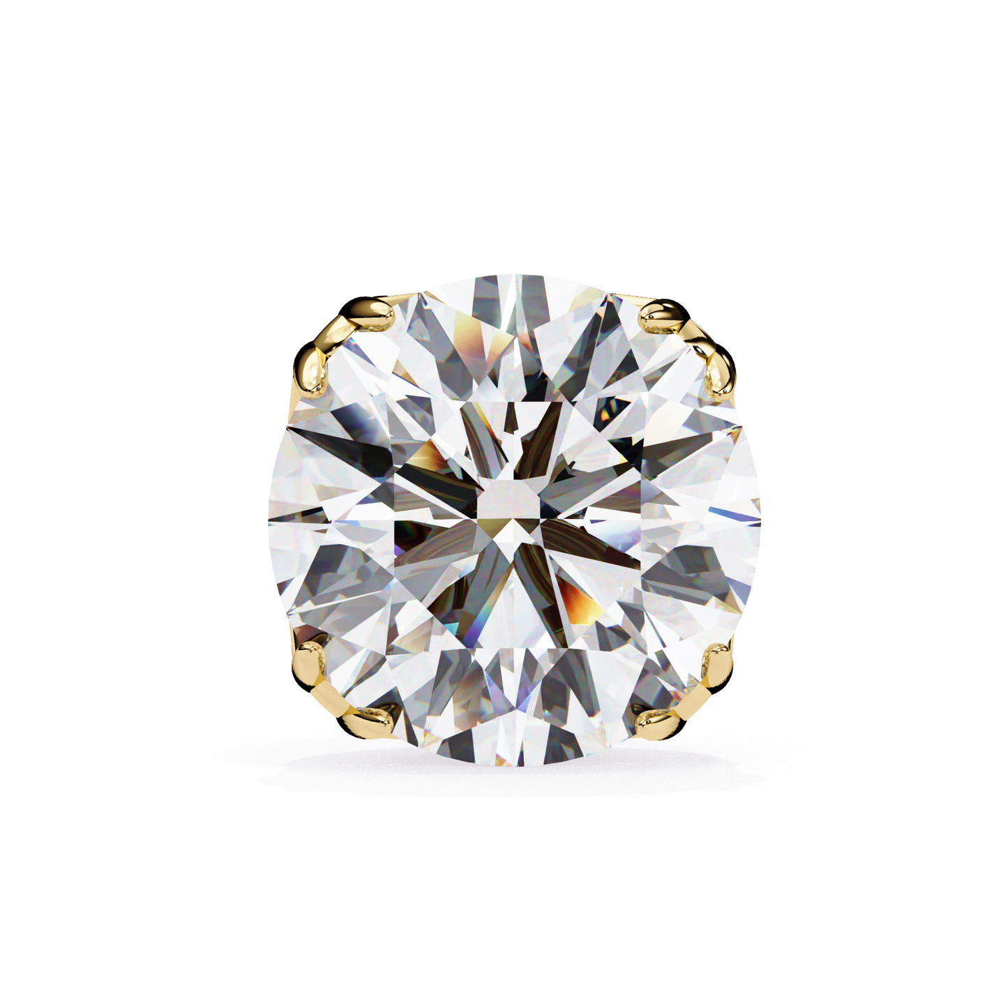 Signature Spark Cushion Solitaire Studs