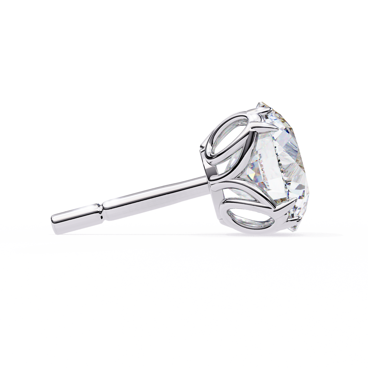 Signature Spark Cushion Solitaire Studs