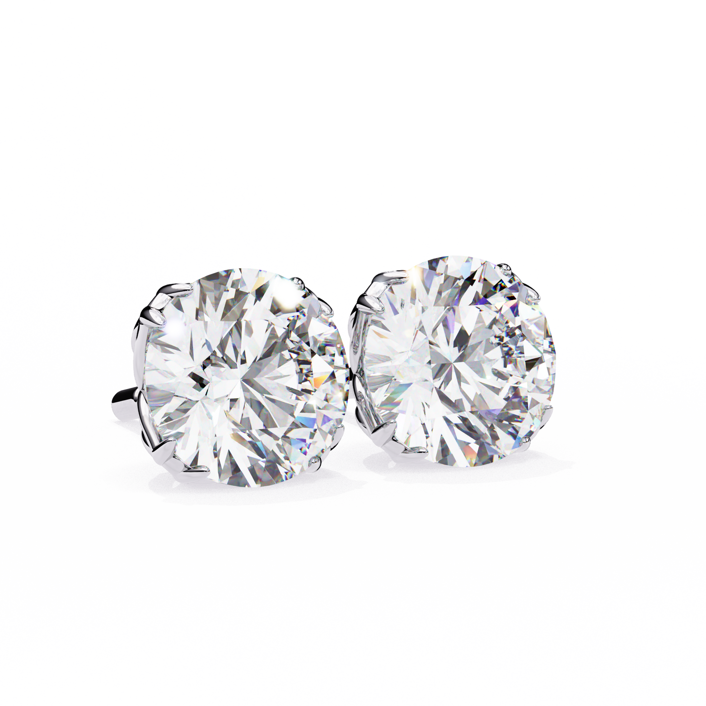 Signature Spark Cushion Solitaire Studs