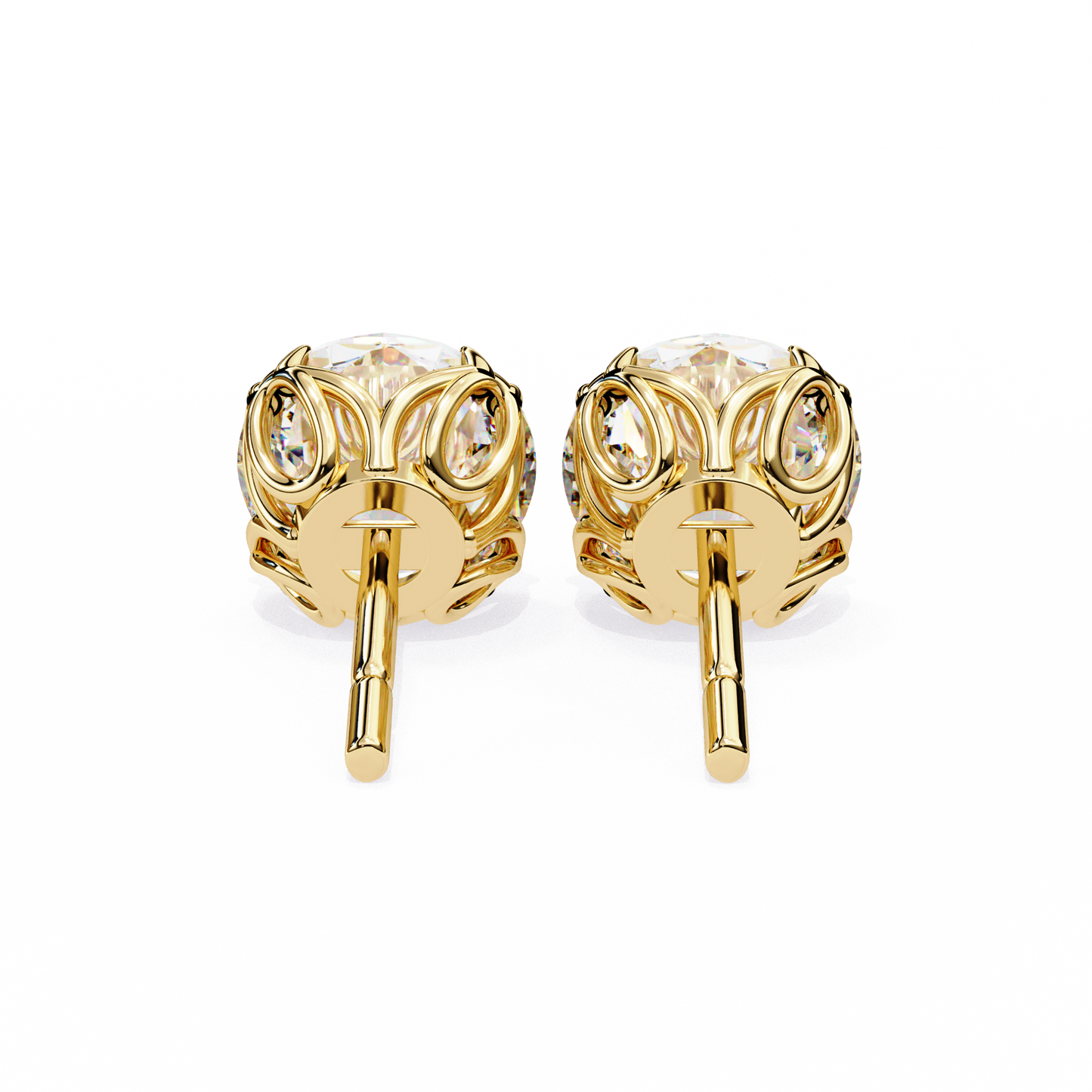 Signature Spark Cushion Solitaire Studs