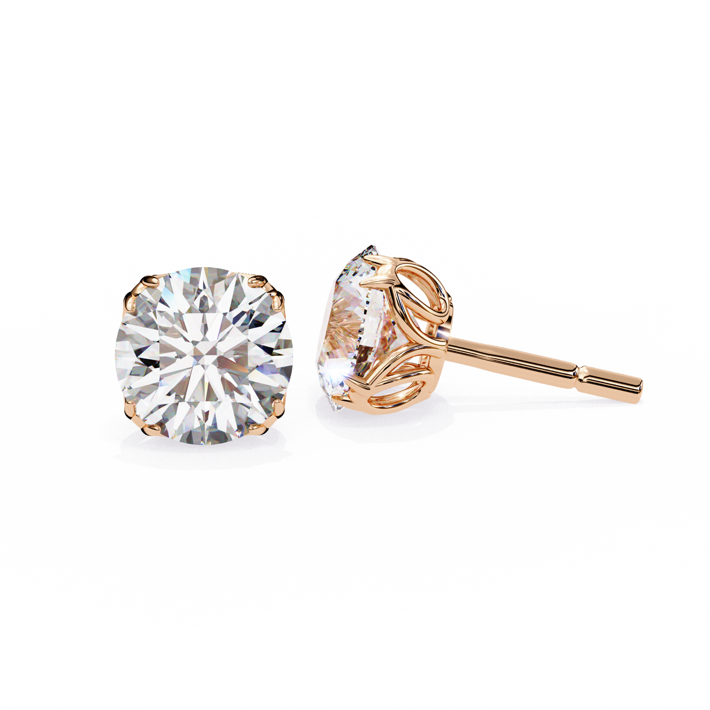 Signature Spark Cushion Solitaire Studs