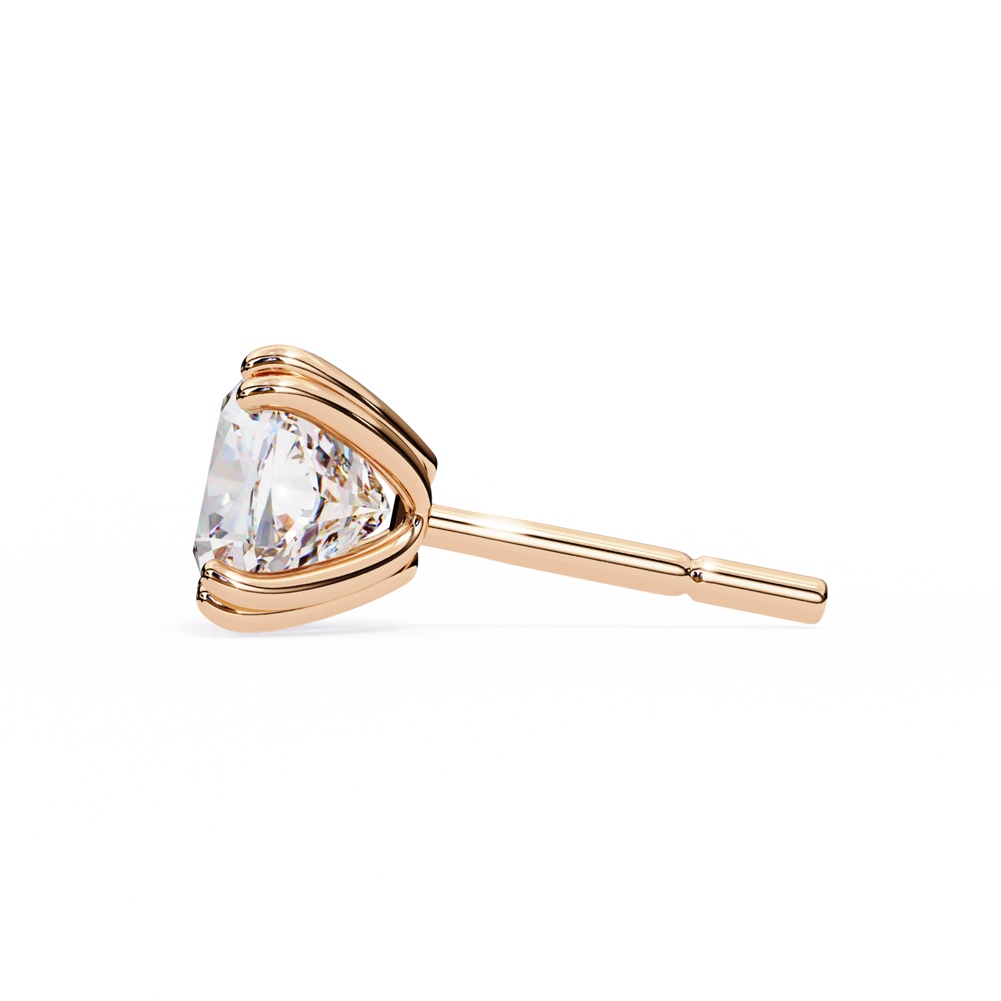 True Essence Cushion Solitaire Studs