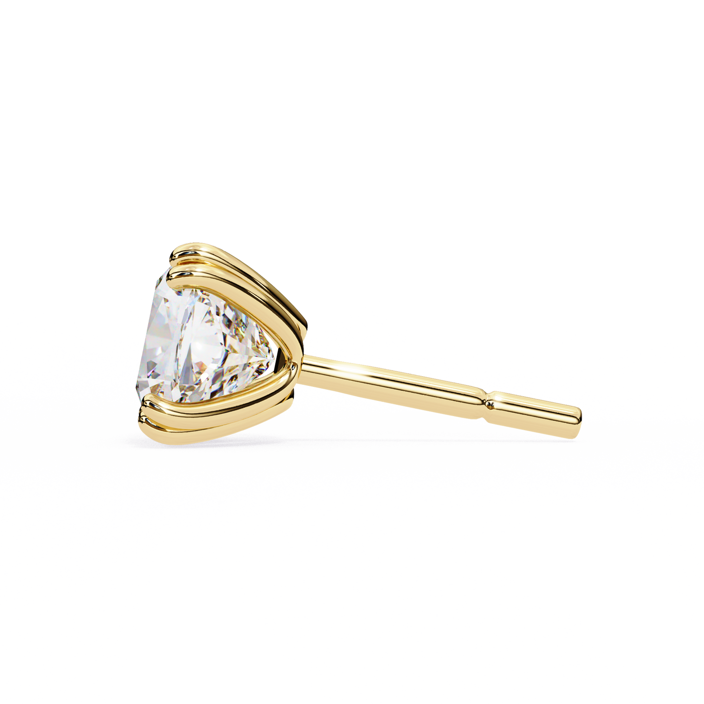 True Essence Cushion Solitaire Studs