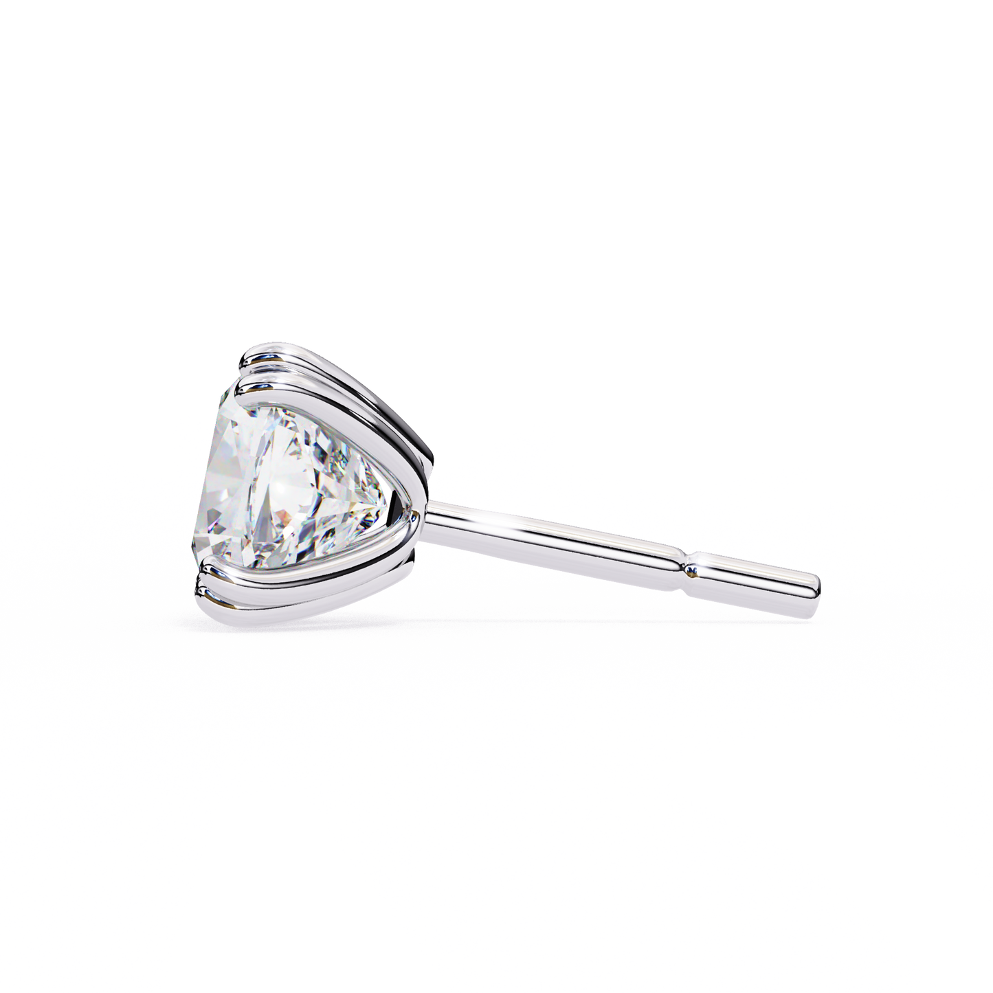 True Essence Cushion Solitaire Studs