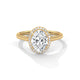 Midnight Blossom Oval Solitaire Ring