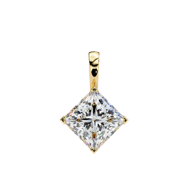 Imperessa Diore Princess Cut Solitaire Pendant