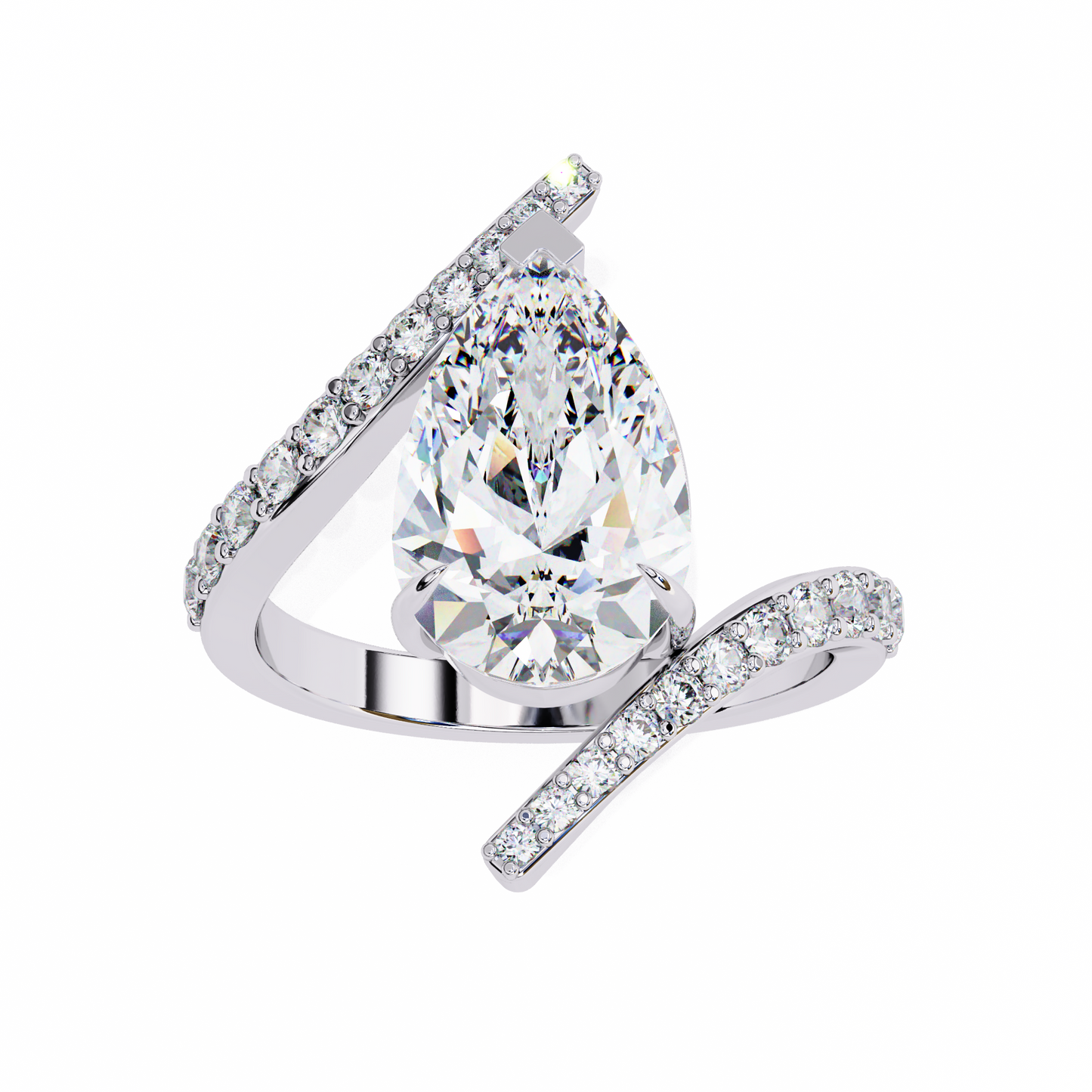 Lucinda Amoris Pear Solitaire Ring